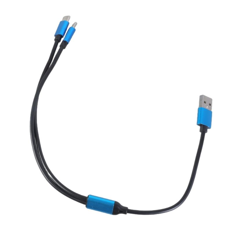 Double Type C Splitter Cable USB A To Type C Extension For Charging Two Devices Simultaneously With One Data Port