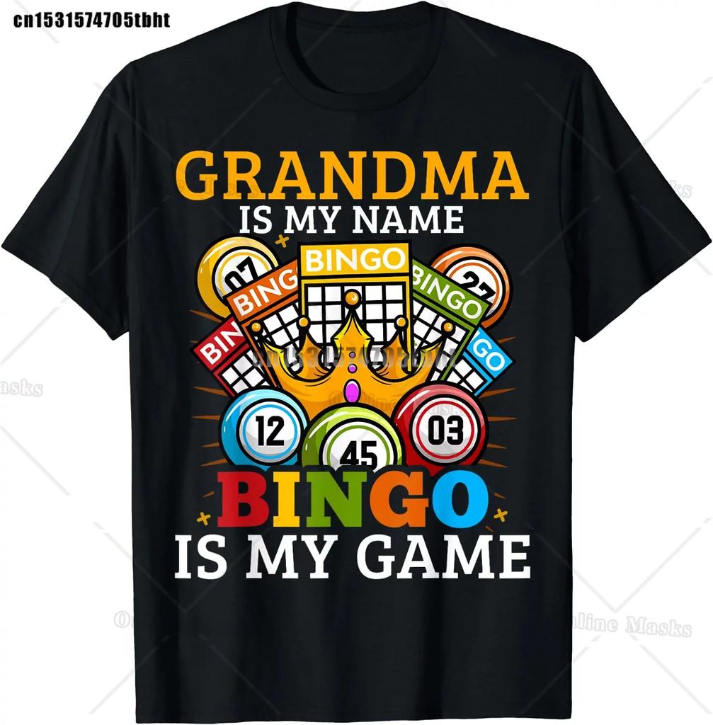 Crazy Bingo Lady Shirt Funny Lucky Bingo Shirt Player Hobby Gambling Bingo Queen TShirt Fashion Street Cotton Tops Tees