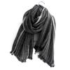 Windproof Striped Pleated Shawl Thicken Men Scarf High Quality Winter Cashmere Scarf  Female