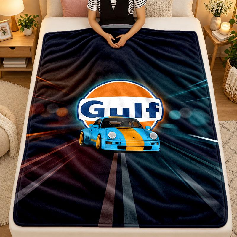 Flanell-Decke Gulf Warm Weiche Überwurfdecke für den Innenbereich Sofa Bett Wohnzimmer