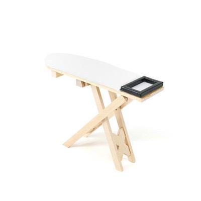 Puppenhaus Mini Craft Weißes Holz Bügelbrett Szenenzubehör Puppenhaus Miniaturmöbel Spielzeug Nur Bügelbrett