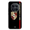Phone Case - MANIACASE - Xiaomi Redmi Note 15 Pro 5G - Silicone TPU - Red and Gold PORSCHE Logo - Black Background