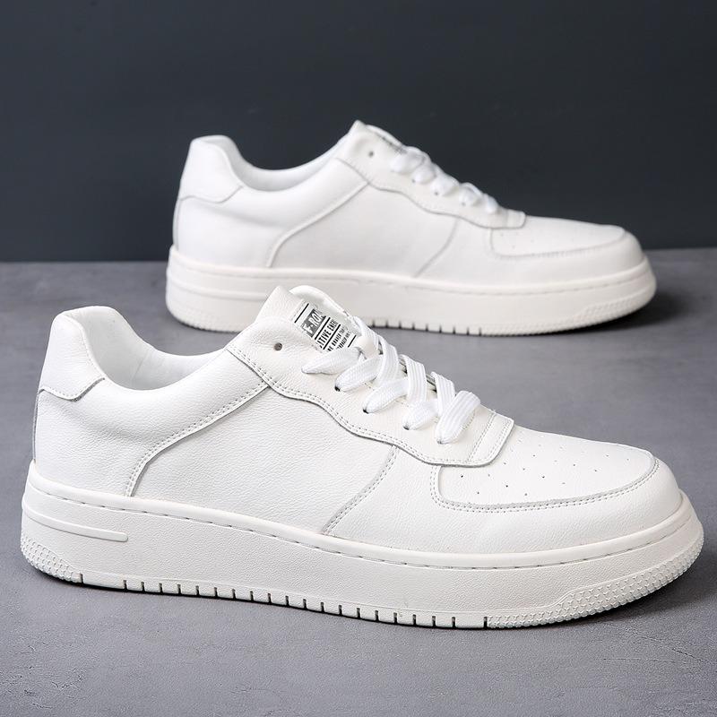 Air Force No. 1 men's shoes platform white shoes men's spring versatile leather breathable sports shoes men's casual board shoes tide