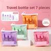 Set de Botellas Vacías de Viaje Set de 7 Piezas, Botellas para Sub-envasado de Cosméticos Espejo de Maquillaje Portátil Set de Peine