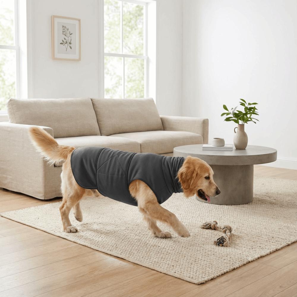 Practical Elastic Dog Anxiety Vest Reflective Warm Dog Soothing Clothes Windproof Soft Dogs Calming Jacket Home Travel