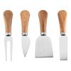Cheese Knives Set Stainless Steel Wood Handle Mini Cutlery Kit for Kitchen Party Serving Tableware
