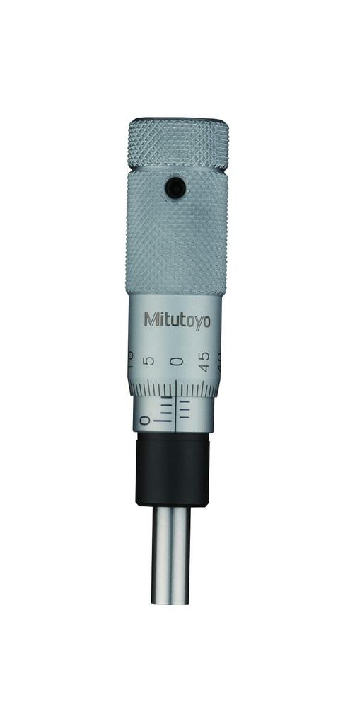 Mitutoyo Micrometer Head, Standard Type, Flat Tip, Straight Stem, MHA1-13