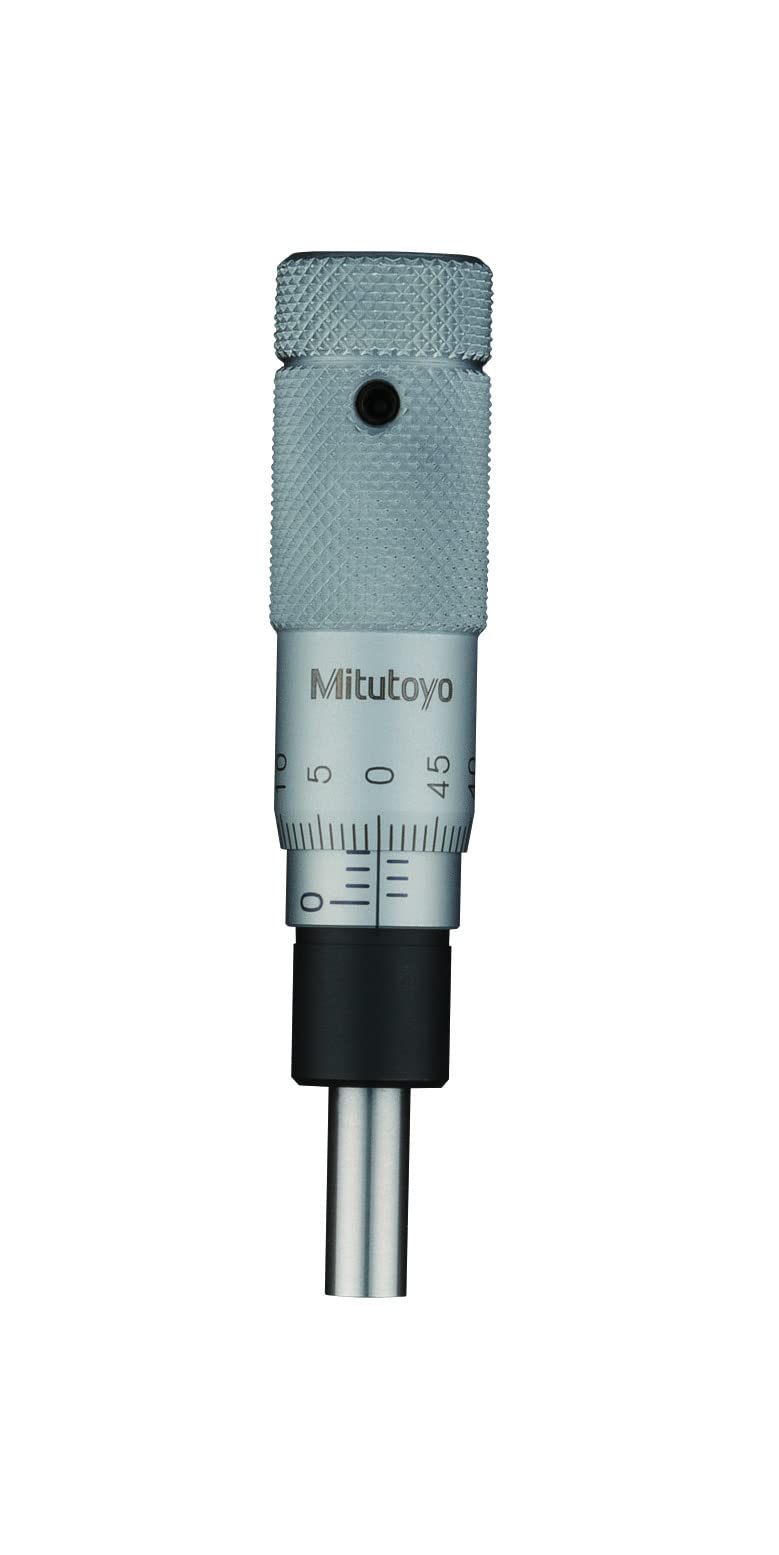 

Mitutoyo Micrometer Head, Standard Type, Flat Tip, Straight Stem, MHA1-13