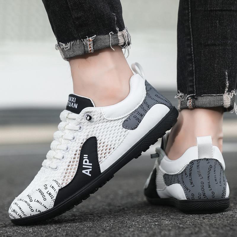 Large size men's shoes summer breathable mesh one-pedal sports shoes men's thin soft-soled Forrest Gump foreign trade casual shoes