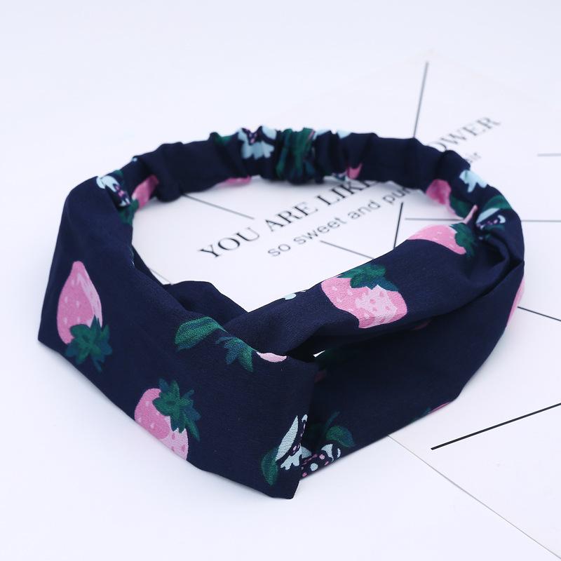 Women Girls Summer Bohemian Hair Bands Print Headbands Retro Cross Turban Bandage Bandanas HairBands Hair Accessories Headwrap
