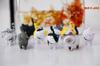 MAYJAI Mini Cat Figurines with Rotating Nordic 9 Kitten Bedroom Toy Holiday Dark Colors Cute Cat Figurines with Movable Decorative Garden Popular Cat