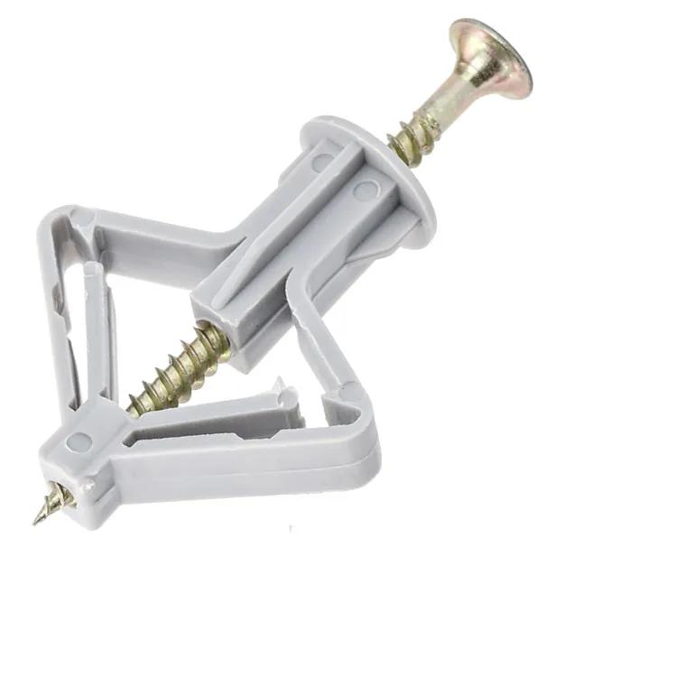 50set Kunststoff Nylon Flugzeug Typ Expansion Bolzen für Hohl Ziegel Holz Gipskarton Hohl Wand Trockenbau Anker Kunststoff Stecker Dübel