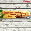 2D Flat, 2D Flat 1pc Vintage Style "Delicious Nachos Served Here" Metal Sign - Rustic Vintage Wall Art Decor, Suitable for Home, Kitchen, or Garden De