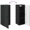 Wall Mounted Cabinet Black 33 x 34.5 x 90 cm Particleboard