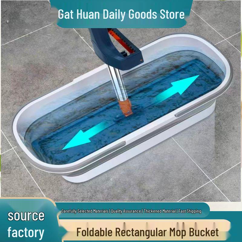 

Складана прямокутна відерце-швабра, що економить місце – Велика місткість для прибирання дому