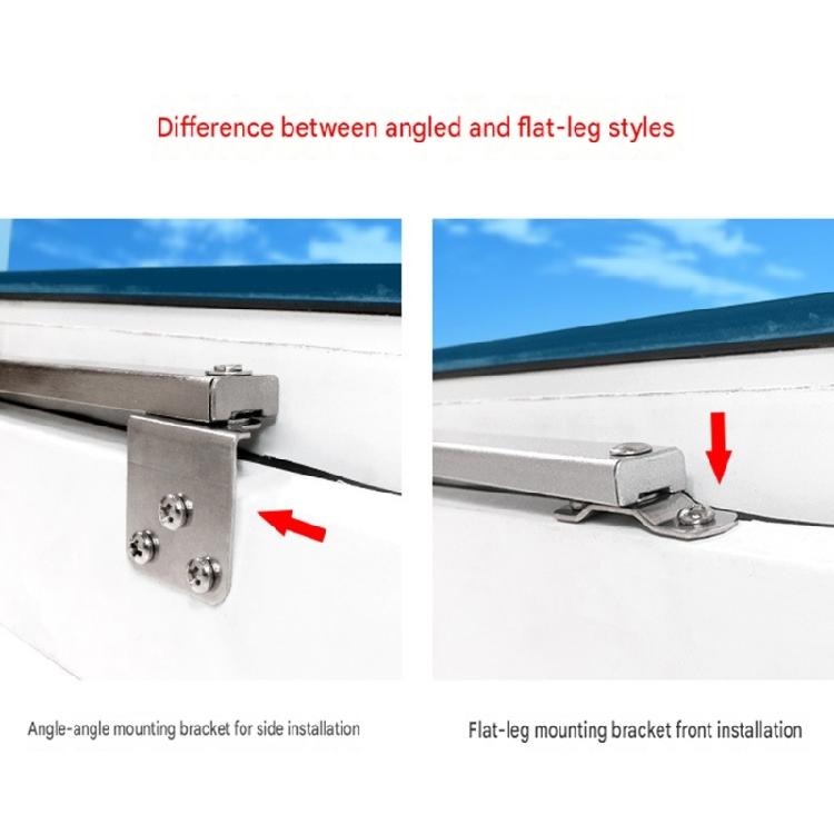 Adjustable Metal Window Stay Arm with Sliding Lock for Home Ventilation Support and Daily Opening Position Use