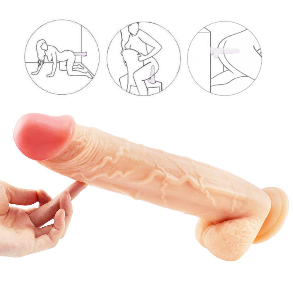 Skin Soft Silicone Realistic Dildo with Powerful Suction Cup G Spot Stimulate Toys for Woman Dildo Female Masturbator