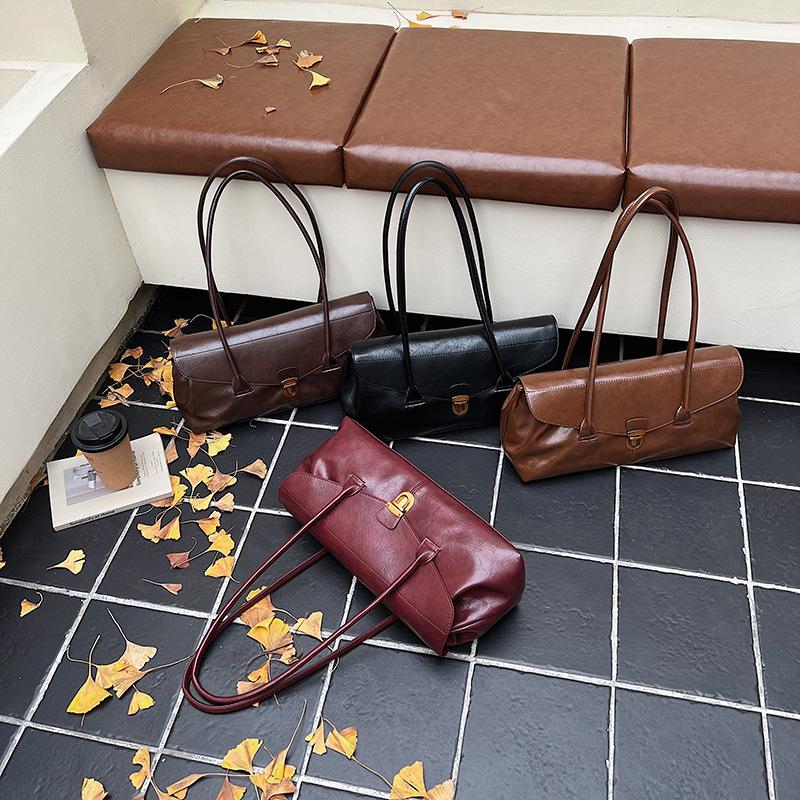 Modische Bowlingtasche, Schultertasche, Damen-Achseltasche, Pendler-Tragetasche