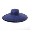 Spring and Summer New European Design Catwalk Colorful Big Brim Beach Vacation Concave Straw Hat