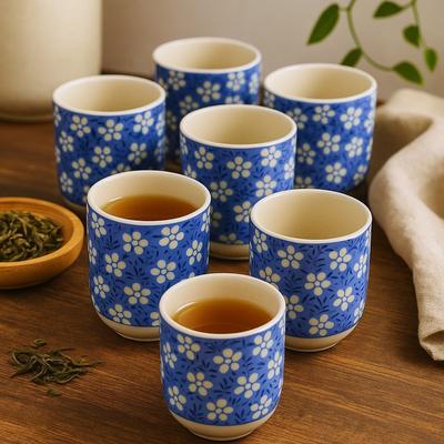 Teetassen Blaue Gänseblümchen Set of 6