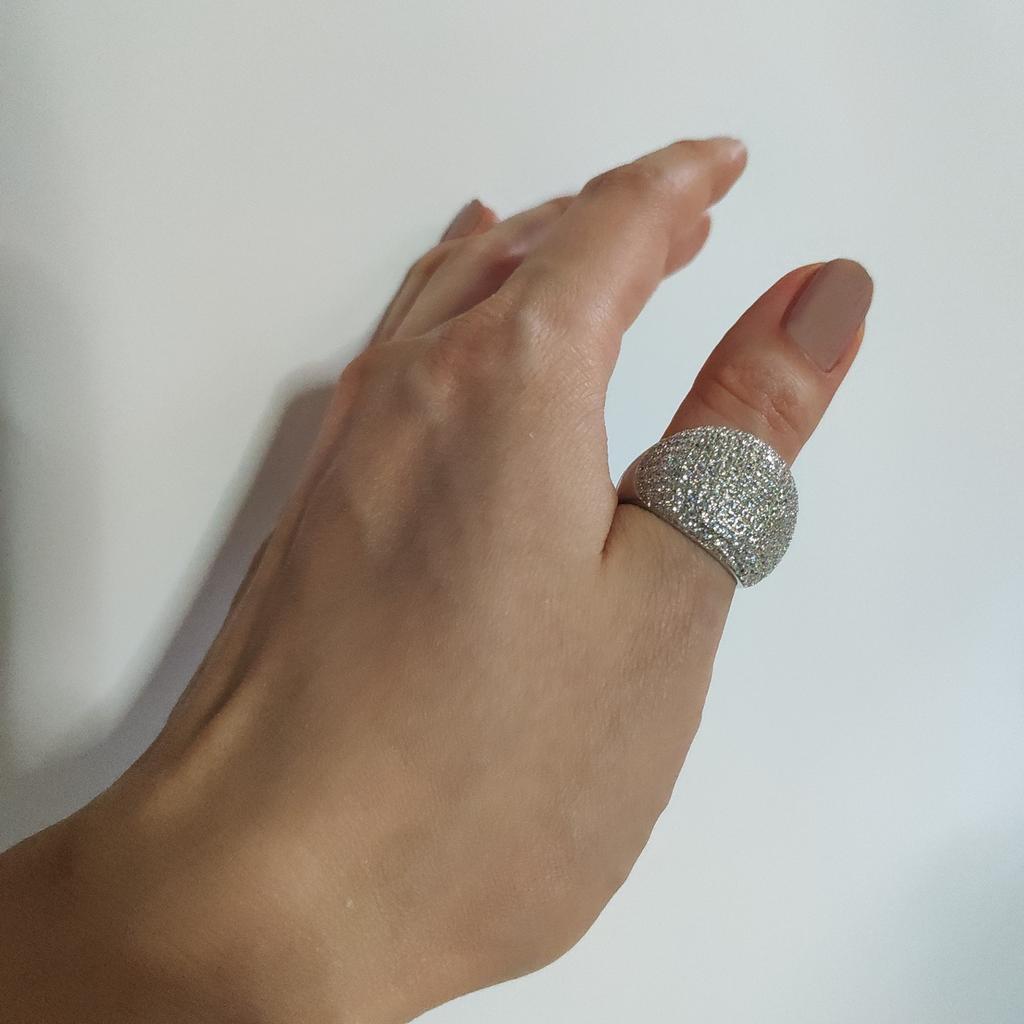 Серебряное кольцо с фианитами (2128533)