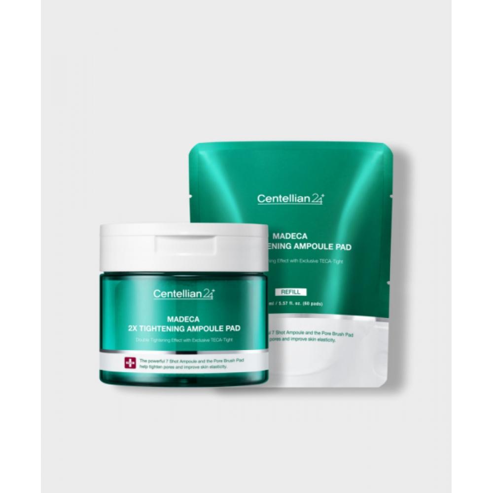 Centellian24 [pore Firming Pad] Madeca Double Tightening Ampoule Pad 120 Sheets  Main Item+refill FREE