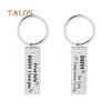 Trucker Dad Gift Drive Safe Keychain Carving Letter Tag Pendant Men Key Ring Suspension Trinket