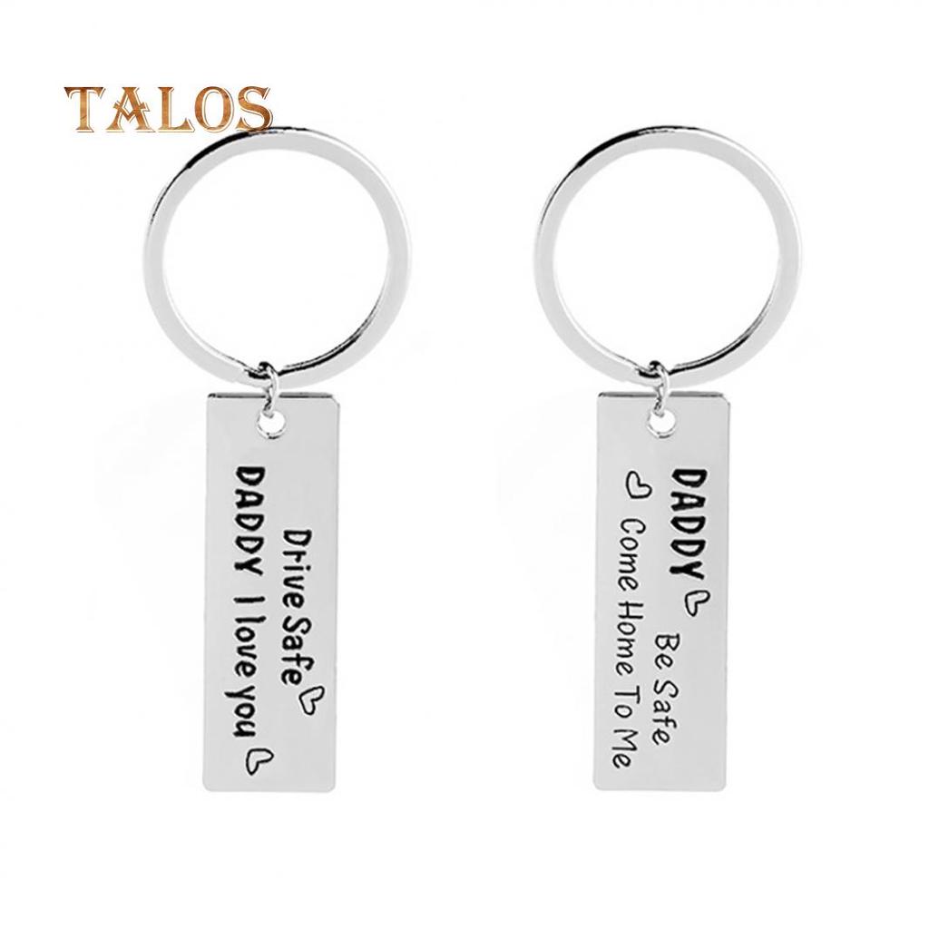 Trucker Dad Gift Drive Safe Keychain Carving Letter Tag Pendant Men Key Ring Suspension Trinket
