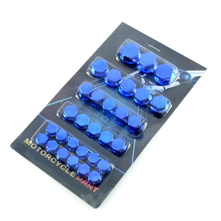 30pcs Motorcycle Screw Decoration Cover Plating Cap for Car Motor Scooters Electric Colored Nut Cover Motorcycle Accessories