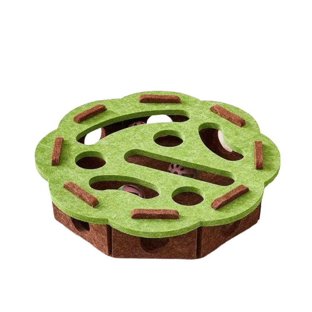 Felt Cat Scratching Posts with Ball Cat Exercise Toy Durable Cat Puzzle Box Kitten