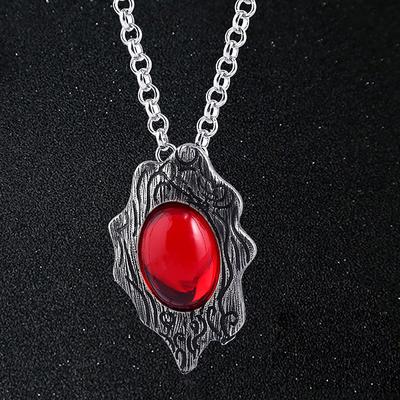 DMC Devil May Cry Pendant Necklace Red Crystal Amulet for Women Men Dante Devil Hunter Jewelry Choker