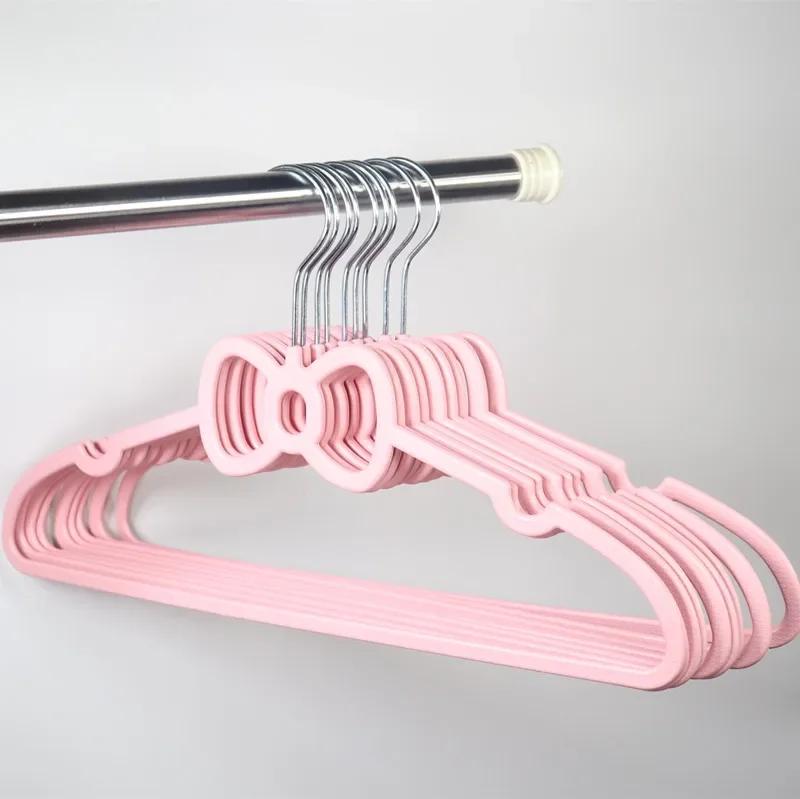 

10 шт./лот детские вешалки Крючки Прочная вешалка АБС Сердечный узор Вешалка для пальто для взрослой детской одежды Принадлежности для развешивания (розовый) 33cm