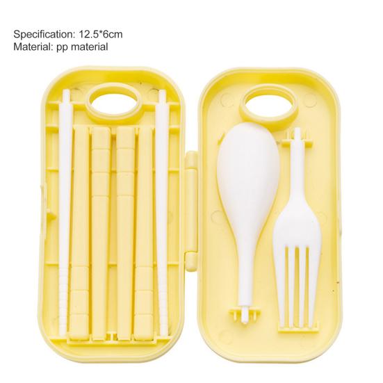 Cutlery Set Creative Reusable PP Portable Students Cutlery Set Outdoor