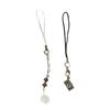 Pack of 2 Four Leaf Phone Strap Four Leaf Beaded Chain Fashion Keycord Modern Bag Pendant Gift for Fashion Enthusiasts