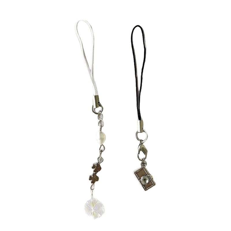 

Набор из 2 шт. Четырехлистный ремешок для телефона Четырехлистная бусинная цепочка Модный шнурок-держатель Современный подвес для сумки Подарок для любителей моды 1