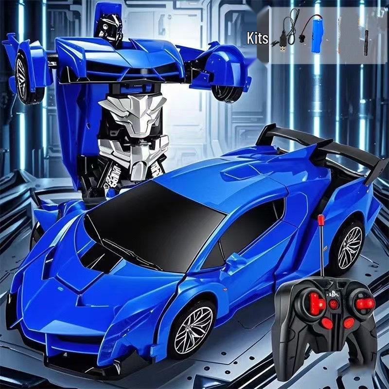 1:18 Remote Control Police Car/Robot Transformer - Spider Iron Man Edition