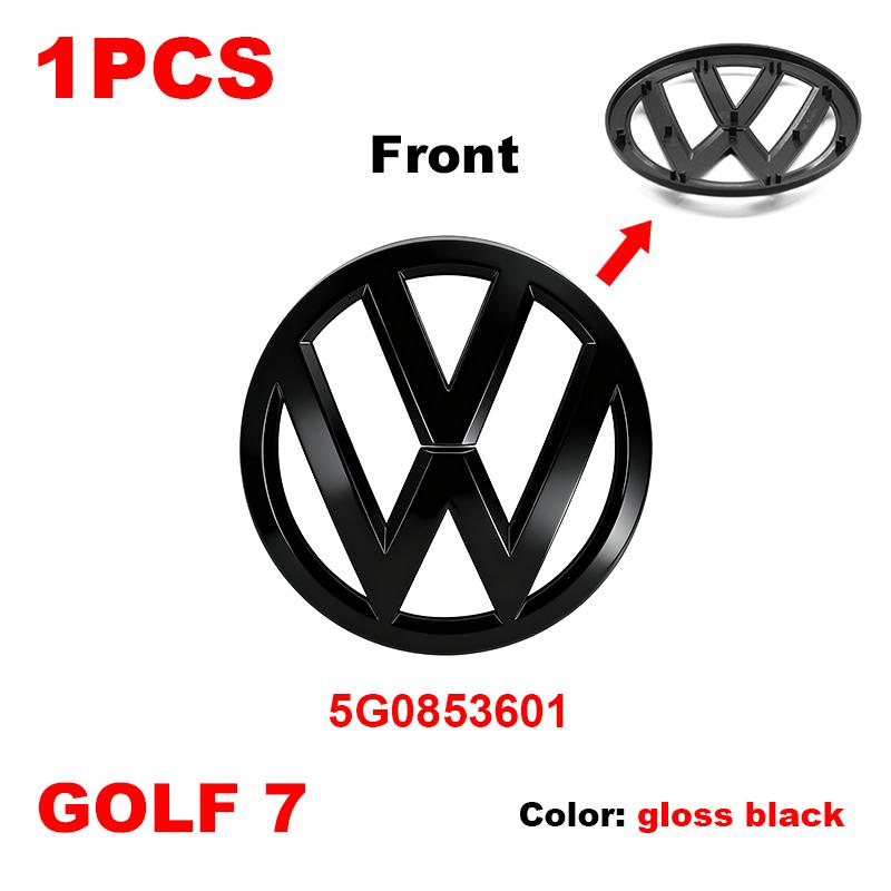 JQTYB1 1Pcs 135mm 112mm ABS Car Front Hood Cover Sticker Trunk For Volkswagen Golf 7 VW MK7 2014-2017 Logo Auto Badge Decal Accessories