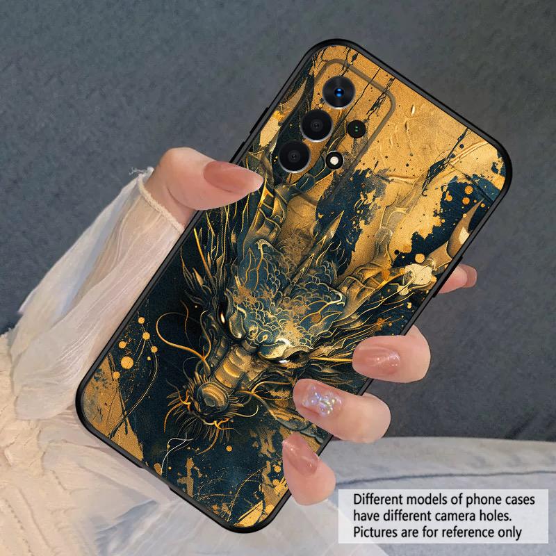 Golden Dragon For Samsung A03 Core A 04 05 06 12 14 15 16 22 23 Galaxy A25 26 4G 34 35 52 53 56 71 73 90 5G soft phone case