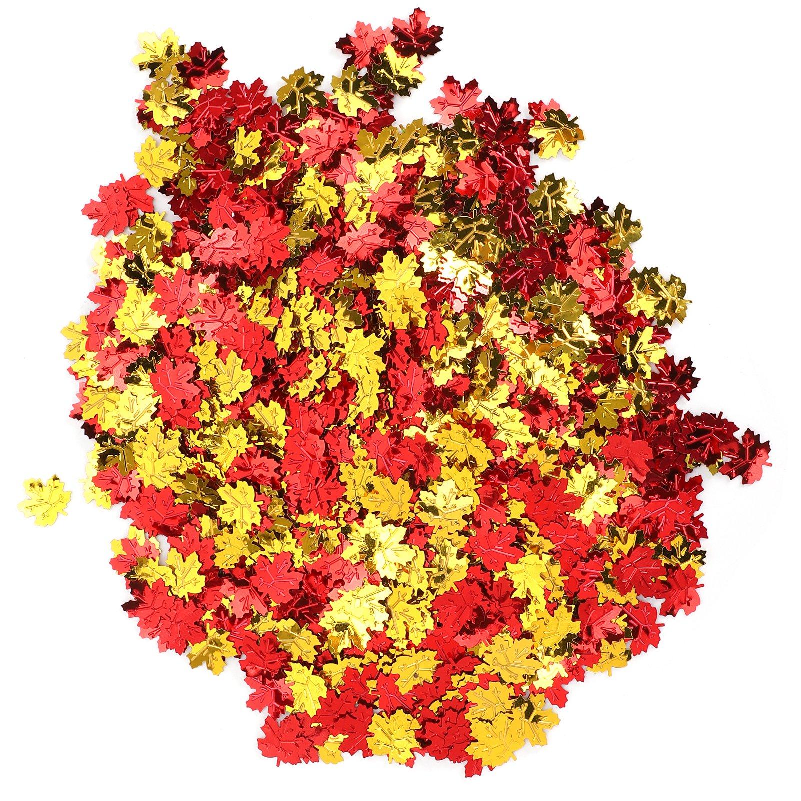 

100 г 0,8 дюйма Конфетти в виде кленовых листьев Осенняя вечеринка Блестки Пайетки Украшения для стола на День благодарения