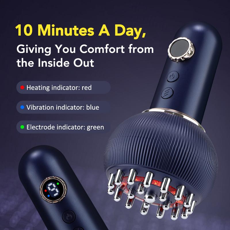Electric Meridian Body Massage Brush Lymphatic Drainage Machine Microcurrent Anti Cellulite Guasha Physiotherapy Apparatus