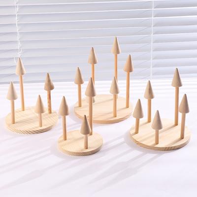 Sturdy Solid Wood Jewelry Display Stand Accessory for Rings Watches Bangles Organizers Storage Tray Showcase Prop