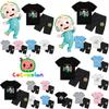 Kids Cocomelon Short Sleeve Tshirt Shorts Boys Girls 2pcs Tops Pants Set Casual