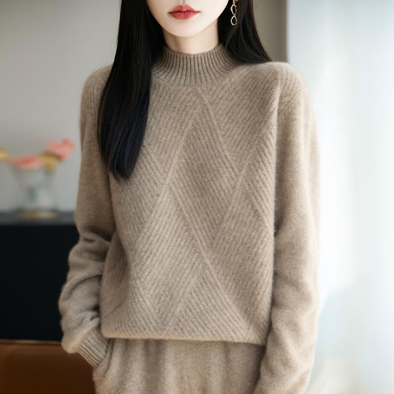 

Женский свитер 100% шерсть MODERN NEW SAGA водолазка вязаный пуловер толстые зимние джемперы женские вязаные топы 2XL