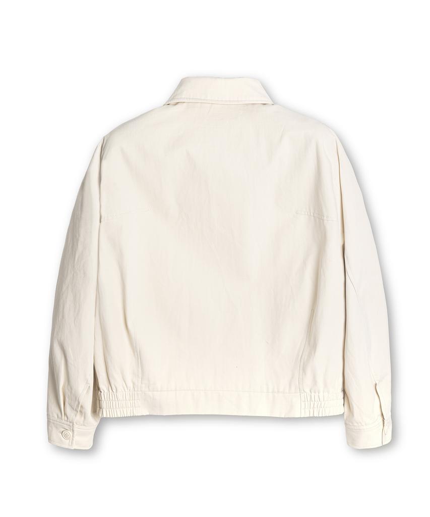 Connect Kinloch Crop Cotton Blouson Jacket (Ivory)