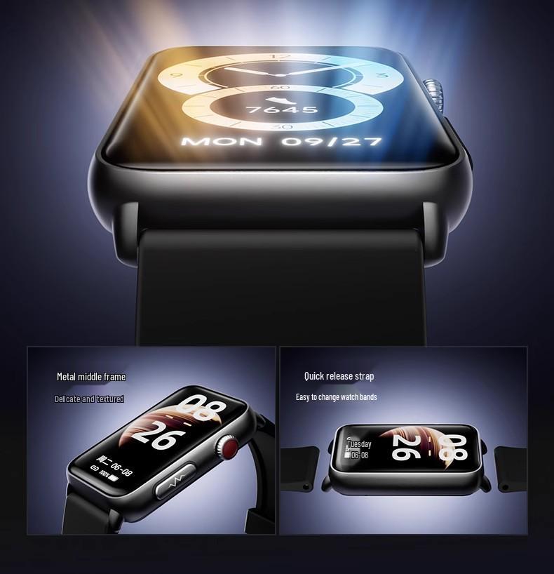 DIDO R50 Smart Bracelet: Health Monitoring with Blood Pressure, ECG, Heart Rate, Blood Oxygen, Sleep Tracking, Bluetooth Call, and SOS Trend Alerts.