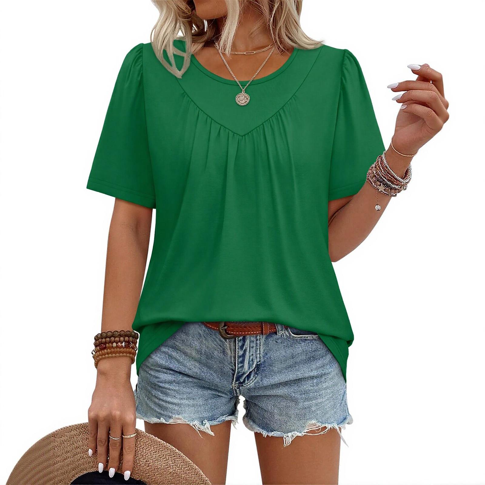 

Жіноча Блуза Модна та Повсякденна Футболка Топ XL зелений