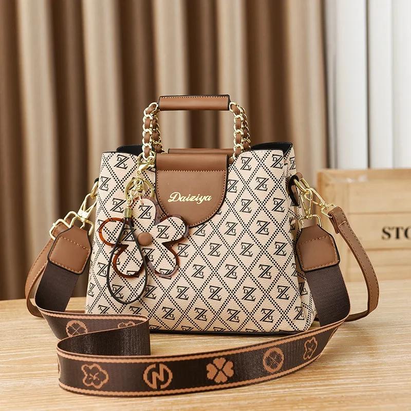 Fashionable Printed Women Handbag Classic Retro Crossbody Bag Large Capacity Casual Shoulder Bag Luxury Brand Designer Tote Bag