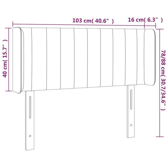 VidaXL Tête de Lit à LED Meuble de Chambre à Coucher Accessoire de Lit Simple Tête de Cadre de Lit Intérieur Bleu 3123470