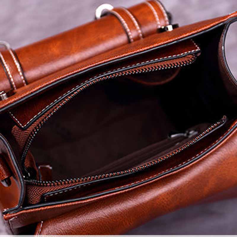 Kožená dámská taška Víceúčelový batoh Cambridge Bag Špičková taška Fashion Trend Messenger Bag