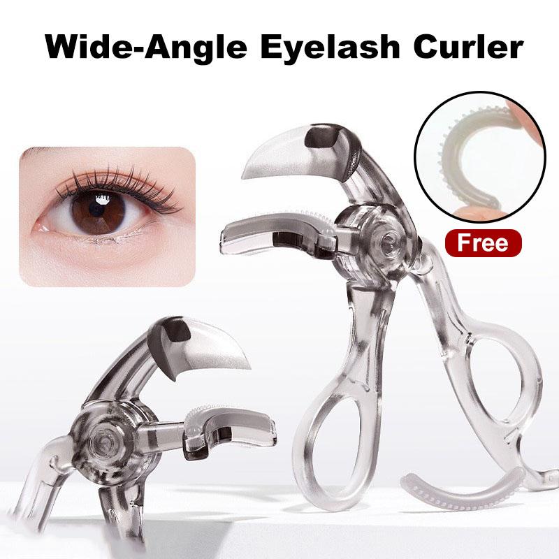 Portable Wide-Angle Eyelash Clip Lasting Eyelash Curler With Frameless Toothed Comb Professional Curling Tool Eye Makeup Tool